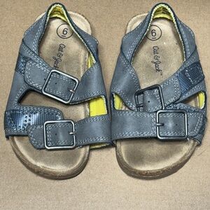 Kids Grey Strappy Sandals US6